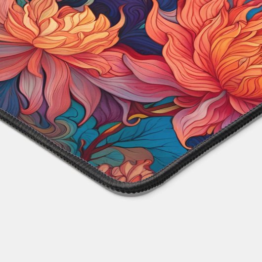 Dahlia Bloemen Tapestry Bureaumat (Hoek)