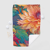 Dahlia Bloemen Tapestry Golfhanddoek (Insitu)