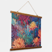 Dahlia Bloemen Tapestry Hangend Wandkleed (Gebogen)