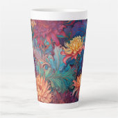 Dahlia Bloemen Tapestry Latte Mok (Voorkant)