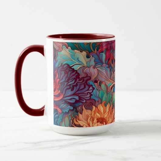 Dahlia Bloemen Tapestry Mok (Links)