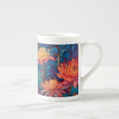 Dahlia Bloemen Tapestry Porselein Kop (Rechts)