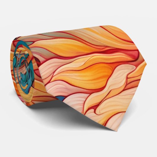 Dahlia Bloemen Tapestry Stropdas (Opgerold)