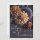 Dahlia Bloemen Verjaardagsfeest Kaart (Voorkant)