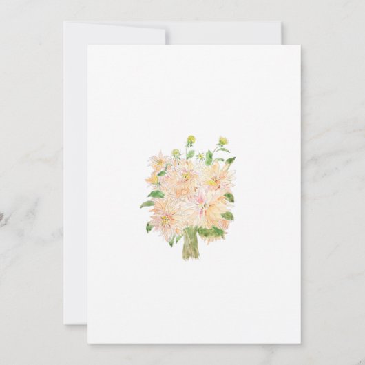 dahlia botanique faire-part de mariage (Dos)