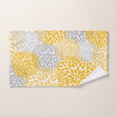 Dahlia Bouquet - mosterdgeel grijs Bad Handdoek (Handdoek)