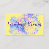 Dahlia Bouquet Waterverf Visitekaartje (Voorkant)