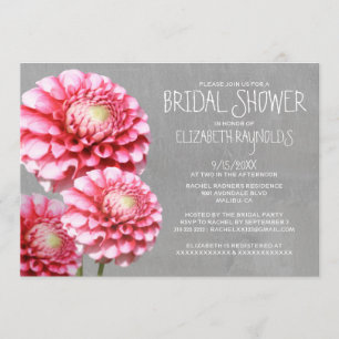 Dahlia Bridal Shower-uitnodigingen Kaart