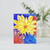 Dahlia  briefkaart (Staand voorkant)