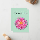 Dahlia Carte de remerciements (Devant/Arrière en situation)
