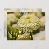 Dahlia • Carte postale pour sauvegarder la date (Devant / Derrière)