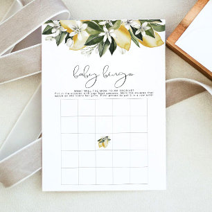 DAHLIA Citroen Citrus Vrucht Baby Shower Bingo Spe Kaart