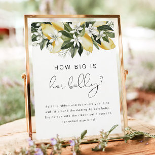 DAHLIA Citroen Hoe Groot Is Haar Buik Baby Shower  Poster
