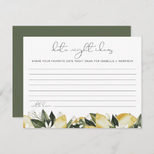 DAHLIA Citron Citrus Date Nuit Idées Carte Jeu