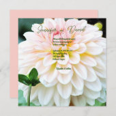 Dahlia Custom bruiloft uitnodiging (Voorkant / Achterkant)