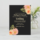 Dahlia & Daisy Spring Country Weddenschap Kaart (Staand voorkant)