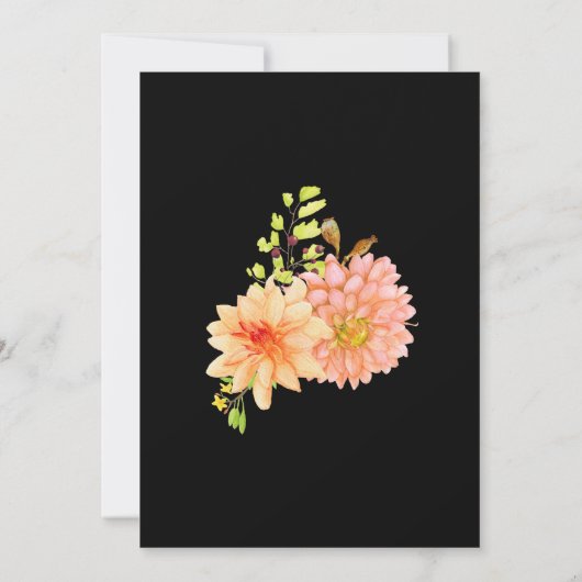 Dahlia & Daisy Spring Country Weddenschap Kaart (Achterkant)