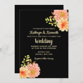 Dahlia & Daisy Spring Country Weddenschap Kaart (Voorkant / Achterkant)