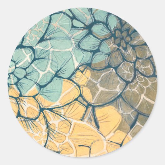 Dahlia Dance I Ronde Sticker (Voorkant)