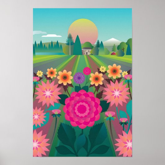 Dahlia Delight Print (Voorkant)