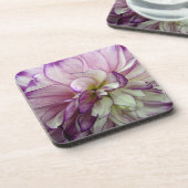 Dahlia Design Set de 6 Dessous de verre Carrés en  (Côté gauche)