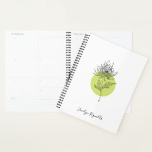 Dahlia dessiné Botanique Simple Élégant