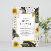 Dahlia en Spirea Botanisch Baby shower (Staand voorkant)