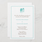 Dahlia faire-part de mariage d'élégance simple (Devant / Derrière)