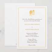 Dahlia faire-part de mariage d'élégance simple (Devant / Derrière)