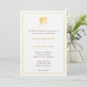 Dahlia faire-part de mariage d'élégance simple (Debout devant)