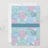 Dahlia fleurit fille baby shower invitation 3541 (Dos)