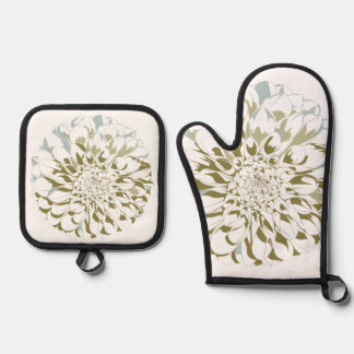 Dahlia Floral  Ovenwant & Pannenlap Set
