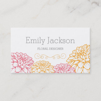 Dahlia Floral Visitekaartjes