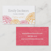 Dahlia Floral Visitekaartjes (Voorkant / Achterkant)