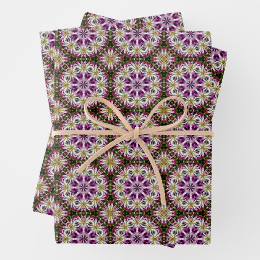 Dahlia Flower Abstract Pattern Inpakpapier Vel (In situ)