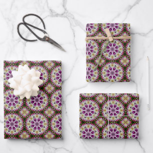 Dahlia Flower Abstract Pattern Inpakpapier Vel