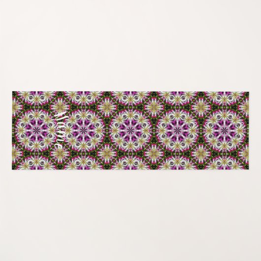 Dahlia Flower Abstract Pattern Personalized Yogamat (Voorkant (horizontaal))