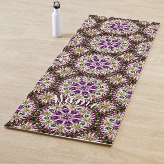 Dahlia Flower Abstract Pattern Personalized Yogamat (In situ)