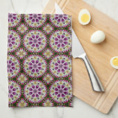 Dahlia Flower Abstract Pattern Theedoek (Quarter Fold)