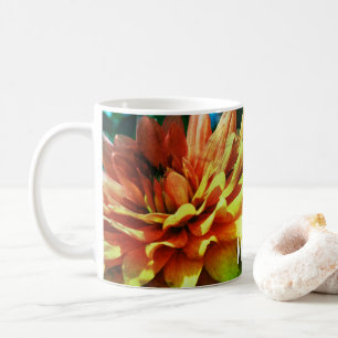 Dahlia Flower Art gepersonaliseerd Koffiemok