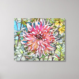 DAHLIA FLOWER CANVAS AFDRUK