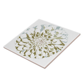 Dahlia flower ceramic tile tegeltje