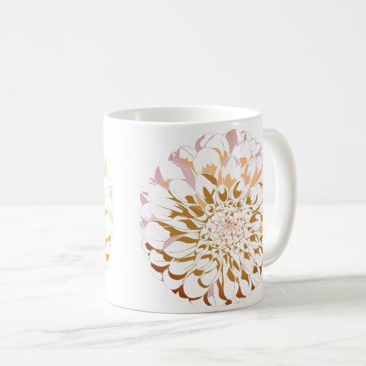 Dahlia flower classic mug (Devant droit)