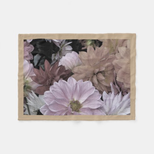 Dahlia Flower Garden Abstracte fleece deken (Voorkant (Horizontaal))