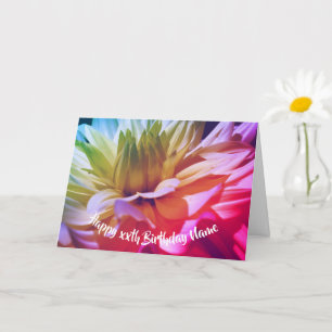 Dahlia Flower Petals persoonlijk gepersonaliseerd  Kaart
