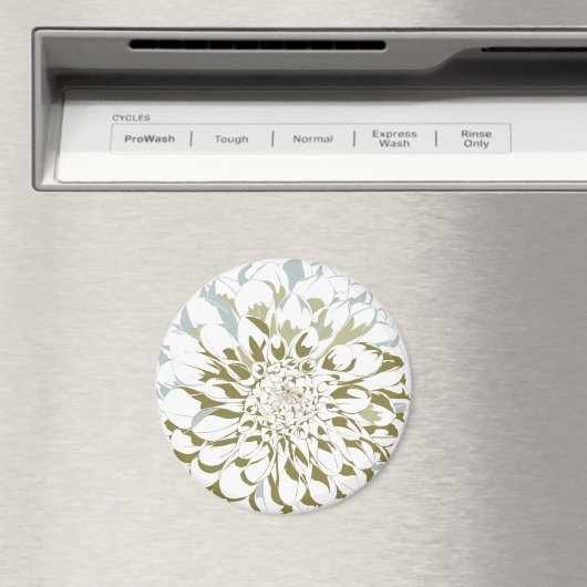 Dahlia flower refrigerator magnet (In Situ (Lave-vaisselle))