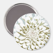 Dahlia flower refrigerator magnet (Recto/Verso)