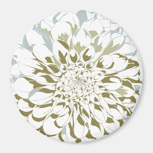 Dahlia flower refrigerator magnet (Devant)
