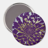 Dahlia flower refrigerator magnet magneet (Voorkant / Achterkant)
