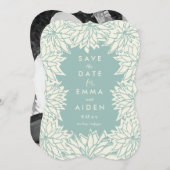 Dahlia Flower Save the Date Card (Voorkant / Achterkant)